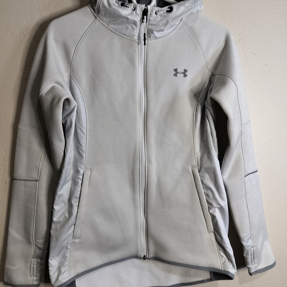 Under Armour Coldgear Storm Gray Full-Zip Hoodie - Picture 5 of 15